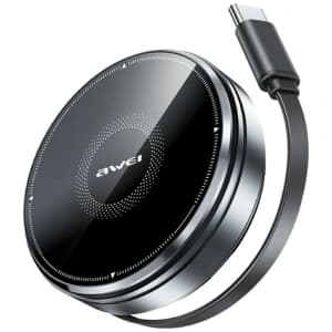 AWEI W27 15W 3-in-1 Induktionsladegerät MagSafe für Telefon, Uhr mit USB-C Schnelllade-Kabel schwarz