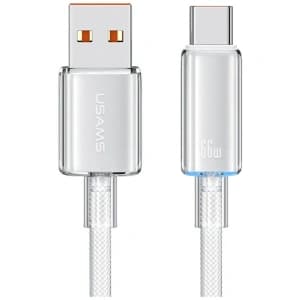 USAMS Cloud Series US-SJ658 USB-A / USB-C Kabel 6A 12m weiß
