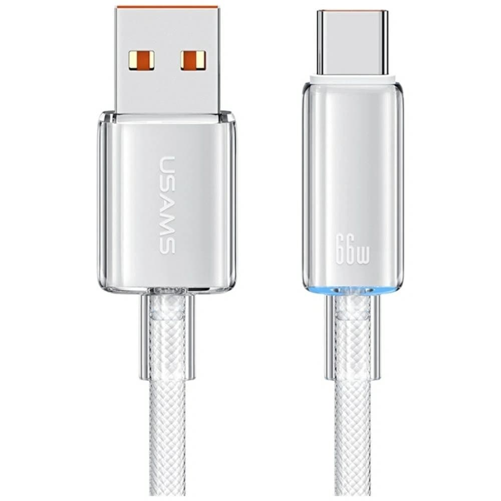 USAMS Cloud Series US-SJ658 USB-A / USB-C Cable 6A 12m white - 1