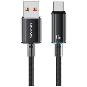 USAMS Cloud Series US-SJ658 USB-A / USB-C Kabel 6A 12m schwarz