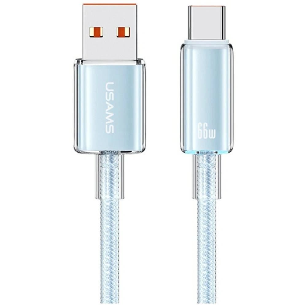 USAMS Cloud Series US-SJ658 USB-A / USB-C Cable 6A 12m blue - 1