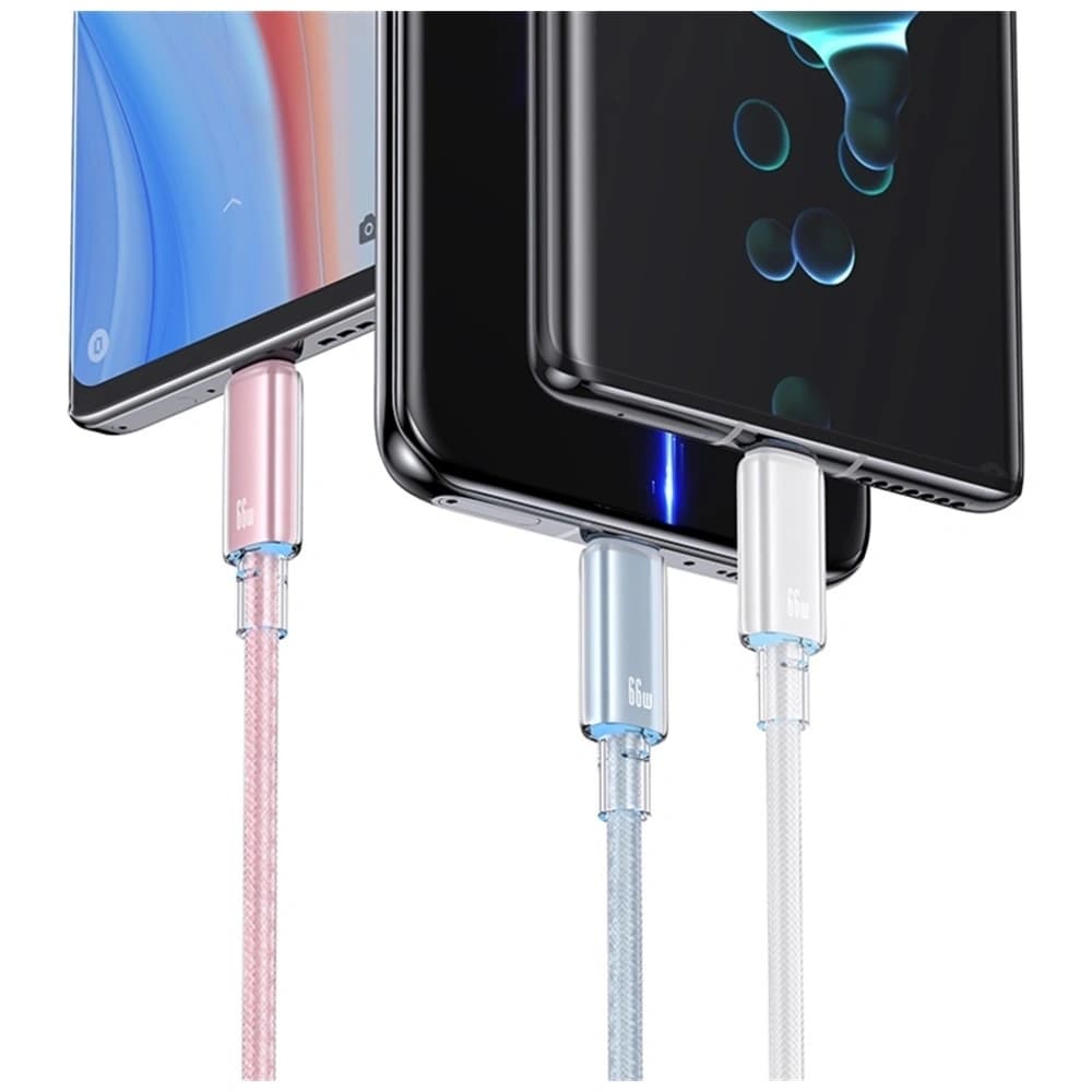 USAMS Cloud Series US-SJ658 USB-A / USB-C Cable 6A 12m blue - 5