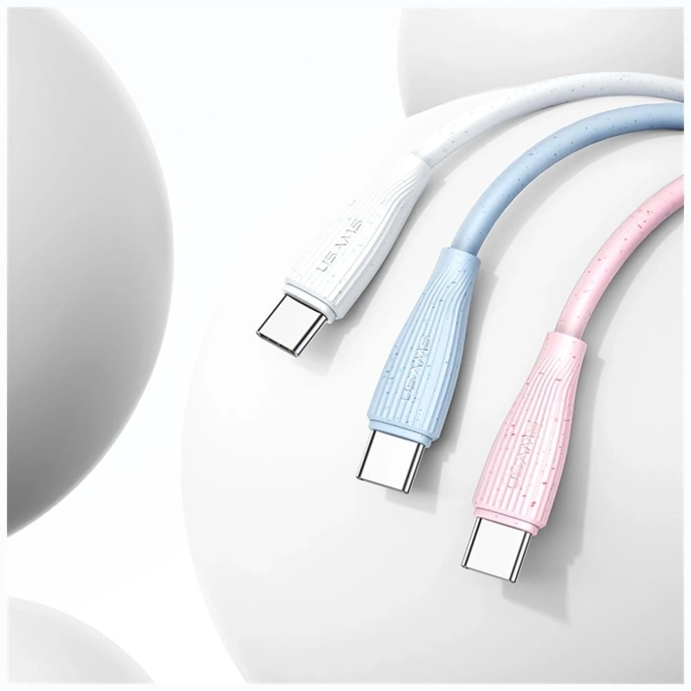 USAMS Green Series SJ714 USB-A / USB-C Kabel 18W 3A 1m weiß - 5