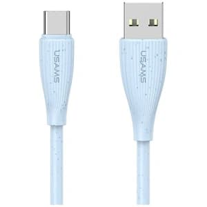 USAMS Green Series SJ714 USB-A / USB-C Kabel 18W 3A 1m blau