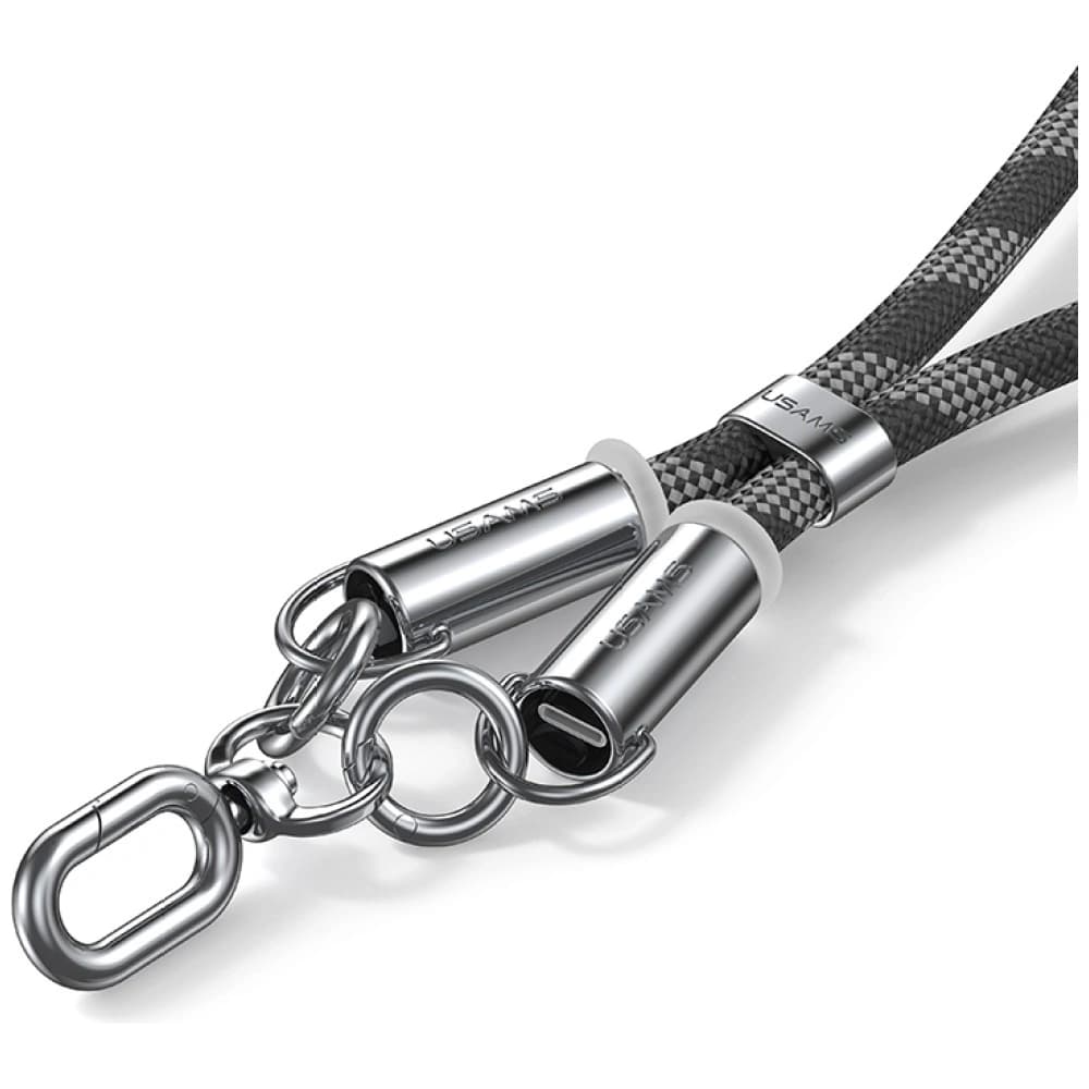 USAMS SJ746 Handy-Lanyard mit USB-C / Lightning Ladekabel 30W 1,2m lila - 3