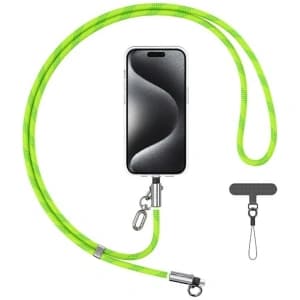 USAMS SJ746 Telefonband mit USB-C / Lightning Ladekabel 30W 1,2m grün