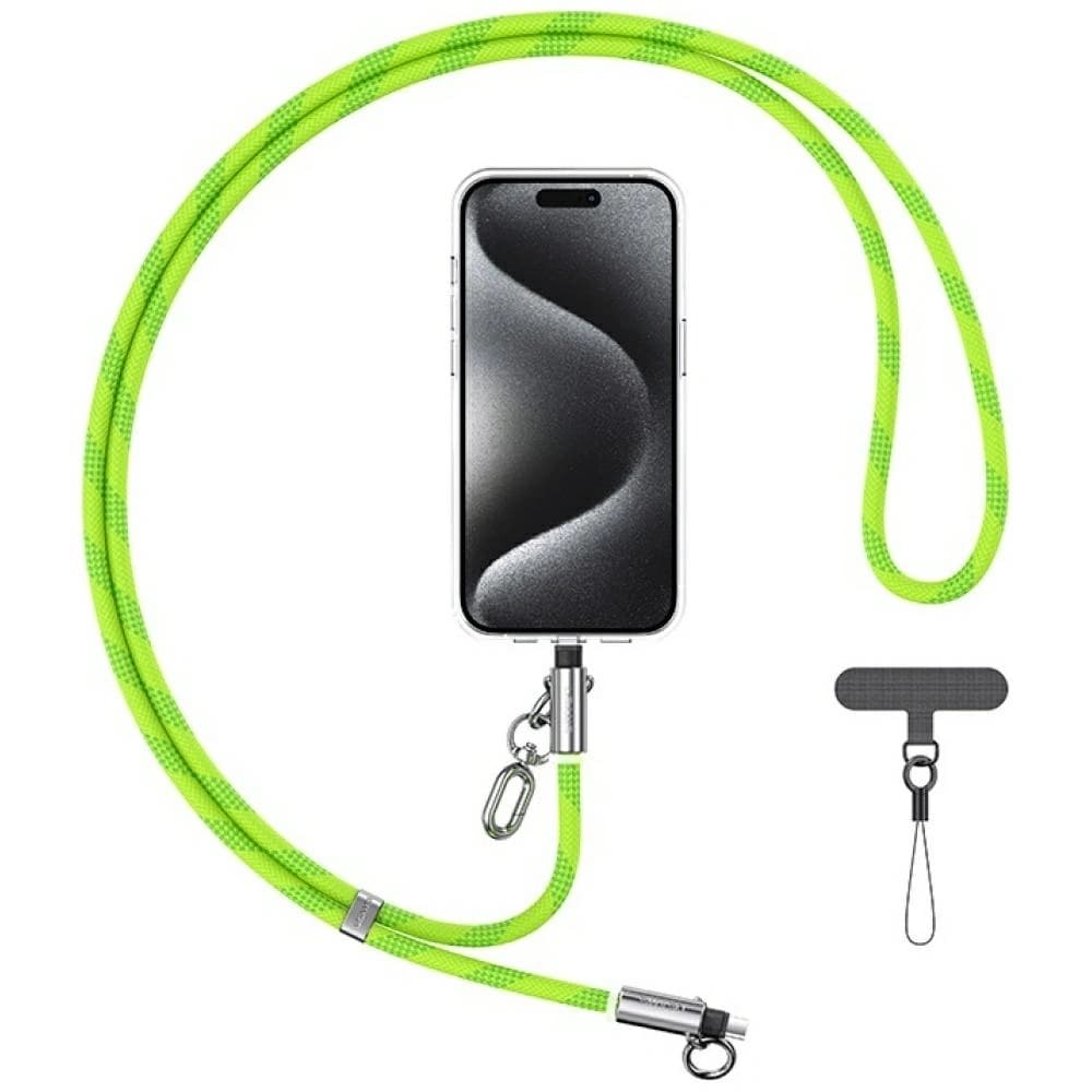 USAMS SJ746 Telefonband mit USB-C / Lightning Ladekabel 30W 1,2m grün - 1