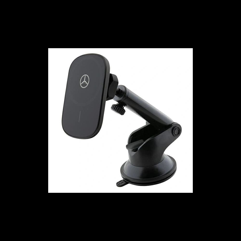 Uchwyt samochodowy do kartki / na szybę z ładowarką bezprzewodową Mercedes MEWCCGSLK 15W Silver Stars MagSafe czarny - 1