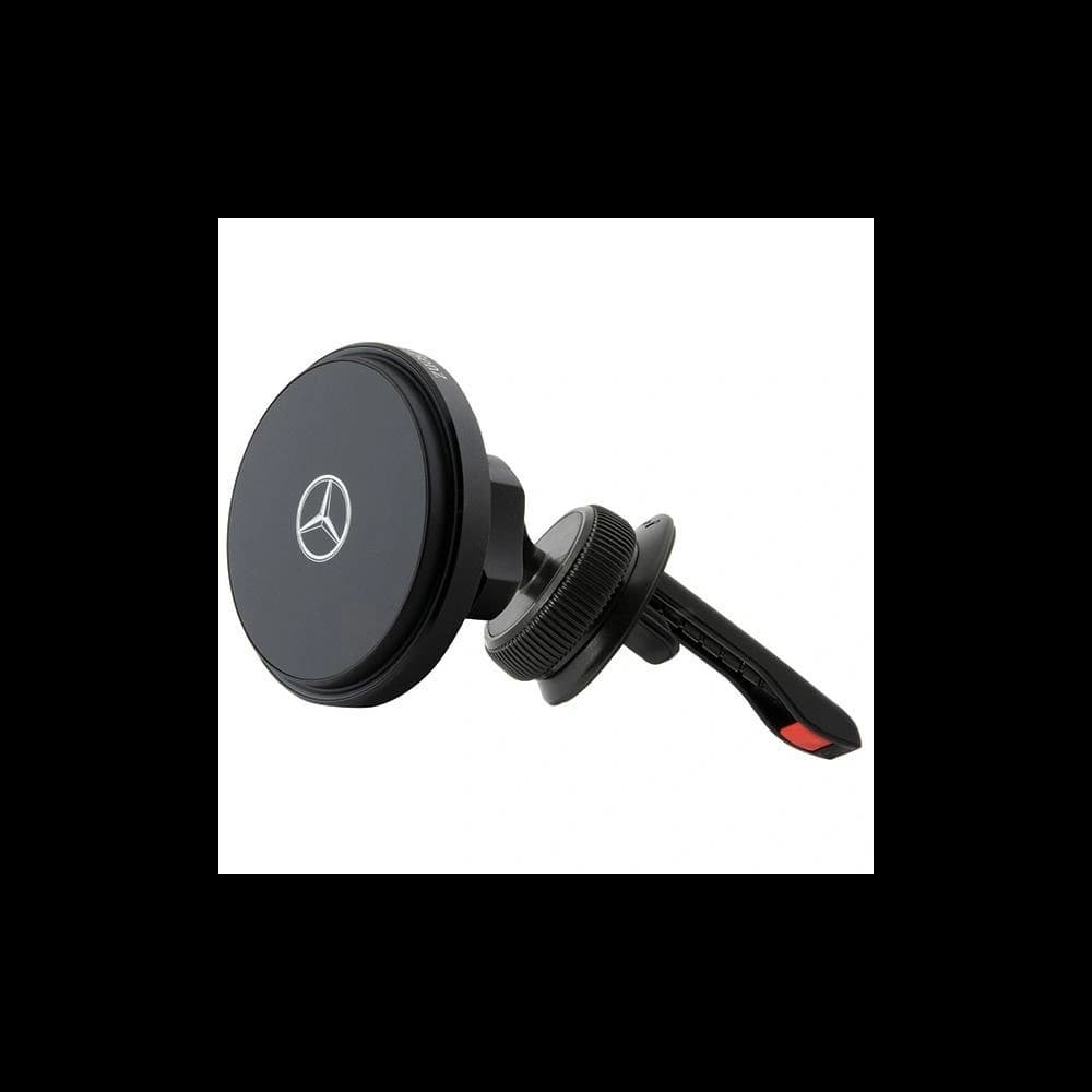 Uchwyt samochodowy do kartki / na szybę z ładowarką bezprzewodową Mercedes MEMWCCK 15W Silver Stars MagSafe czarny - 1