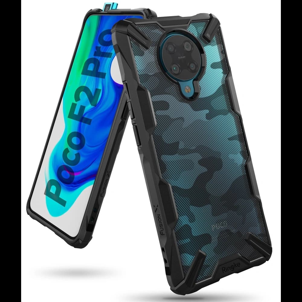 Ringke Fusion-X Pocophone F2 Pro/Redmi K30 Pro Camo (Moro) Black - 1