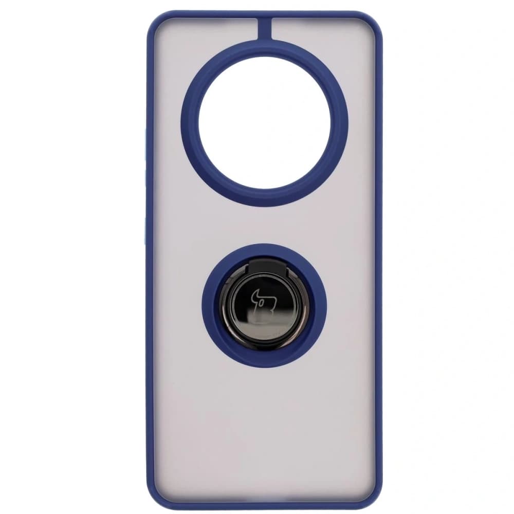 Bizon Case Hybrid Ring Realme 14 Pro 5G rauchig mit einem marineblauen Rahmen - 2