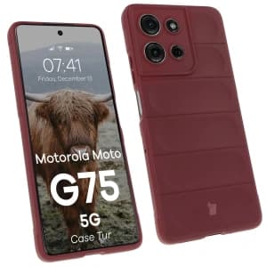 Bizon Case Tur Motorola Moto G75 5G burgunderrot