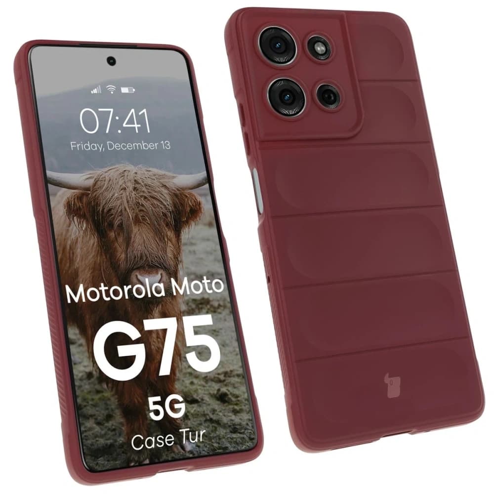 Bizon Case Tur Motorola Moto G75 5G burgunderrot - 1