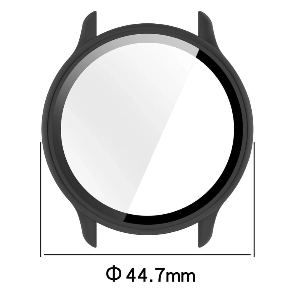 Bizon Case+Glass Uhr Garmin Vivoactive 6 matt schwarz - 2