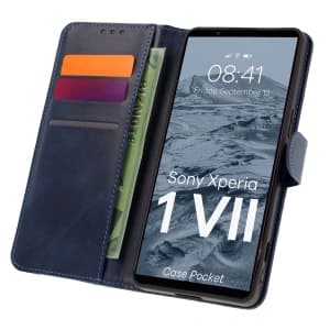 Bizon Case Pocket Xperia 1 VII navy blue