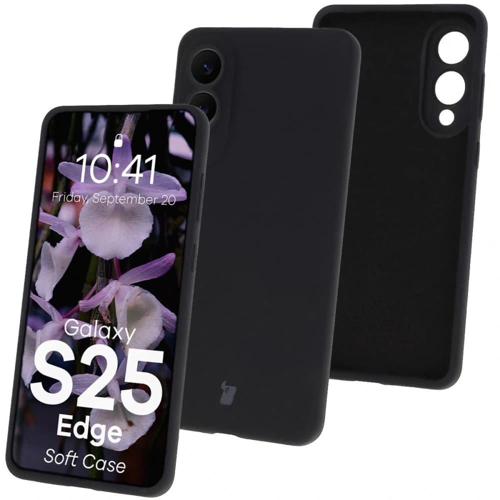 Bizon Soft Case Samsung Galaxy S25 Edge schwarz - 1