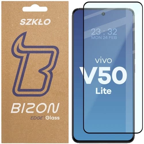 Bizon Glass Edge 2 Vivo V50 Lite 4G / 5G schwarzer Rahmen