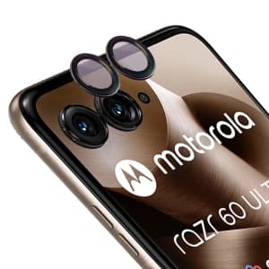 Bizon Glass Snap Lens Motorola Razr 60 Ultra schwarzer Rahmen