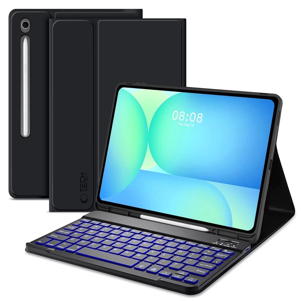 Tech-Protect SmartCase Pen + Keyboard Samsung Galaxy Tab S10 FE+ Plus 13.1 X620 / X626b Black - 2