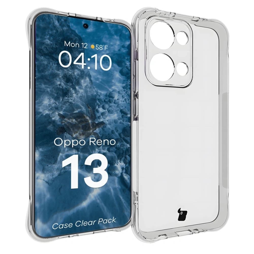 Bizon Case Clear Pack case + 2x screen glass Oppo Reno13 - 5
