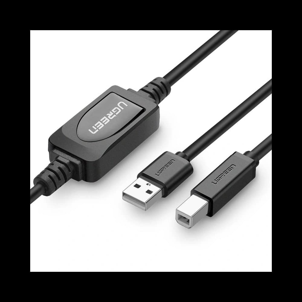 UGREEN US122 USB 2.0 A-B Cable for Printer 10m (Black) - 1
