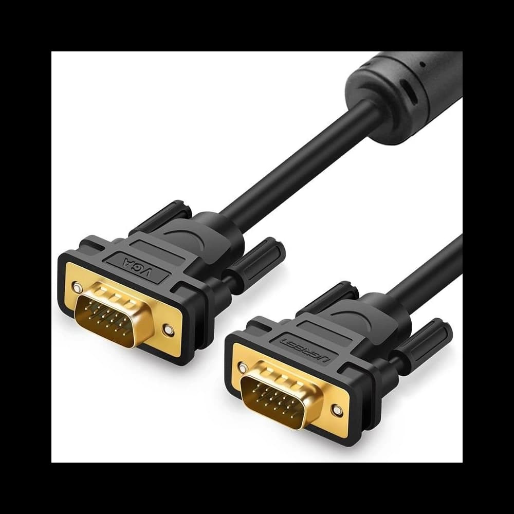UGREEN VG101 VGA Cable, FullHD, 3m (Black) - 1