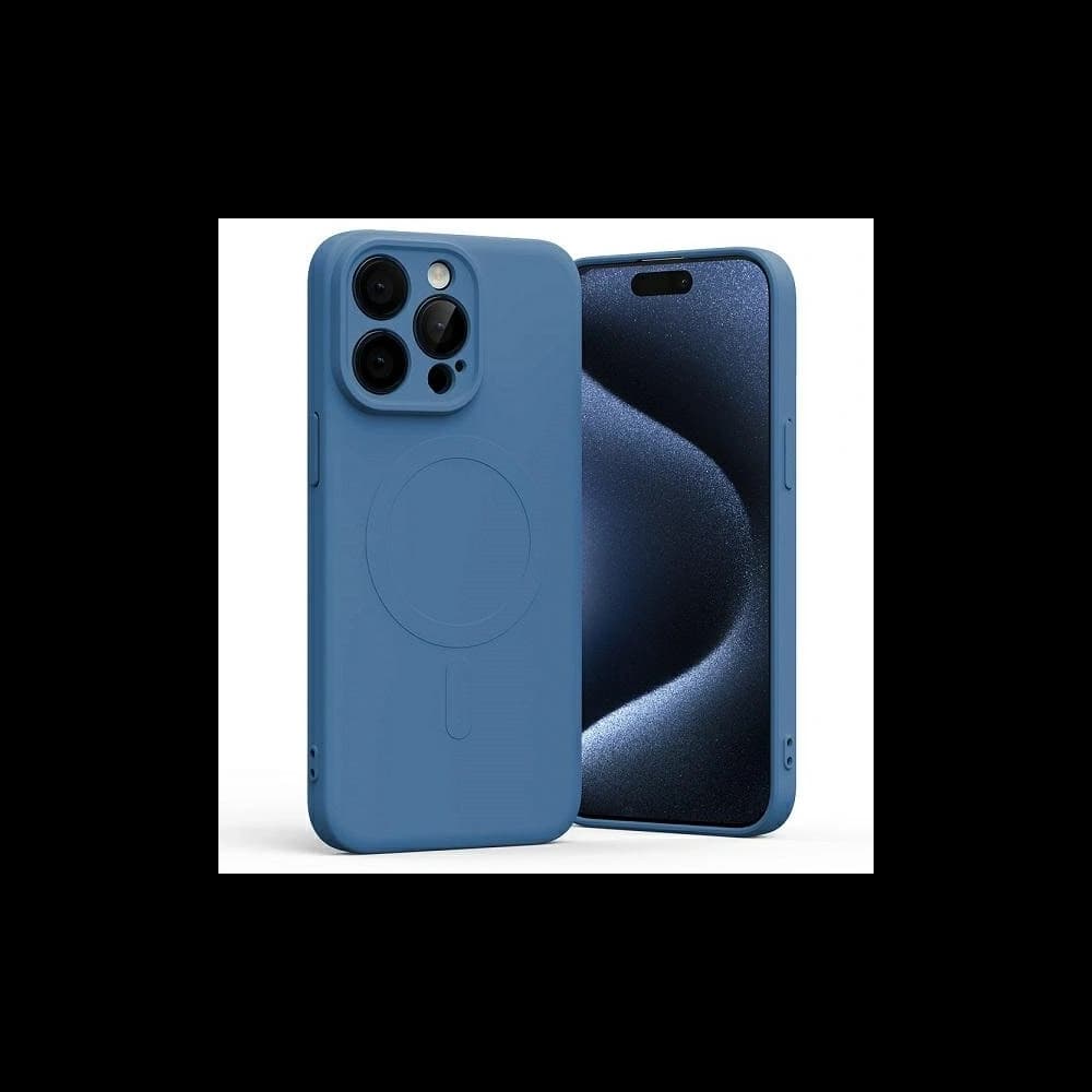 Mercury MagSafe Semi-Silikonhülle für Apple iPhone 15 Pro Max blau - 1