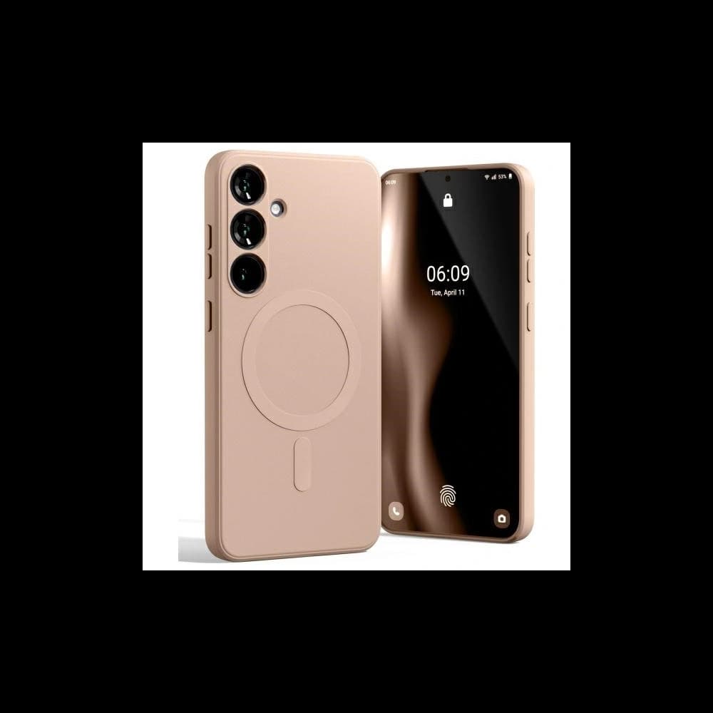 Mercury MagSafe Semi-Silikonhülle Samsung Galaxy S24 FE pink sandfarben - 1