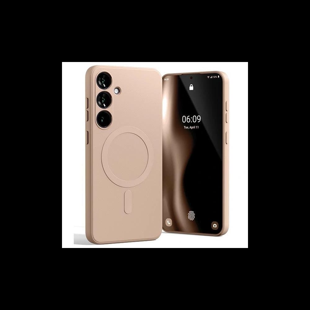 Mercury MagSafe Semi-Silikonhülle Samsung Galaxy S24+ Plus pink sandig - 1