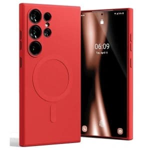 Mercury MagSafe Semi-Silikonhülle Samsung Galaxy S24 Ultra rot