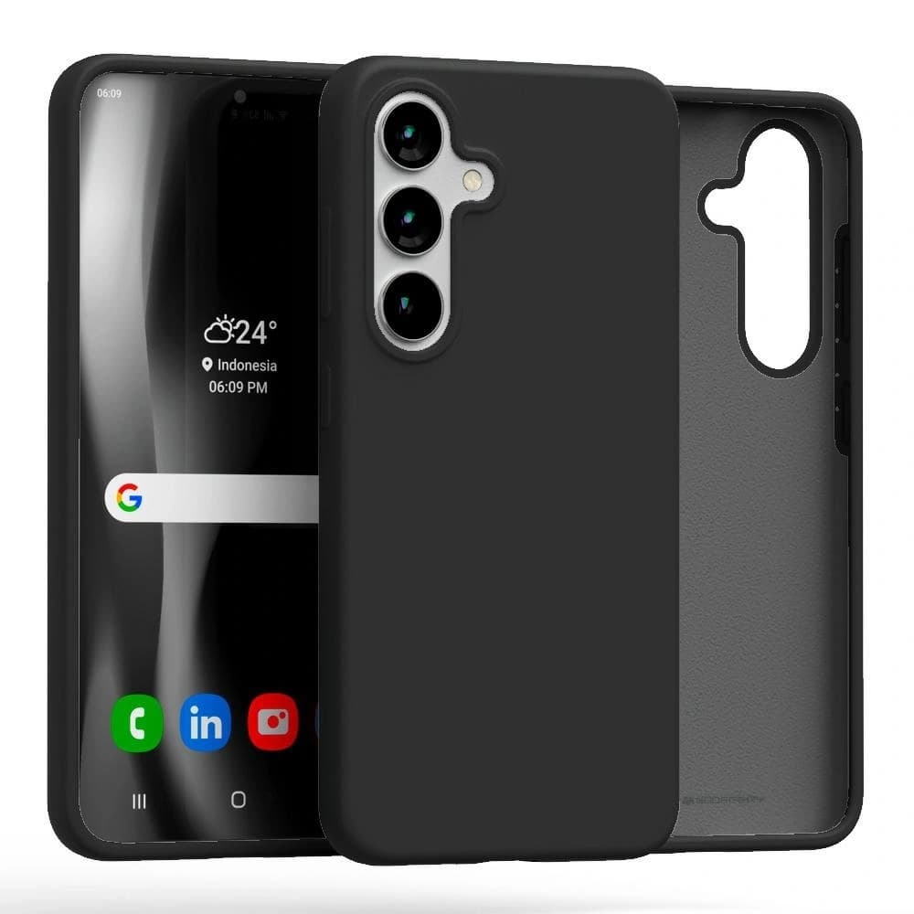 Mercury Silikonhülle Samsung Galaxy S25 schwarz - 1