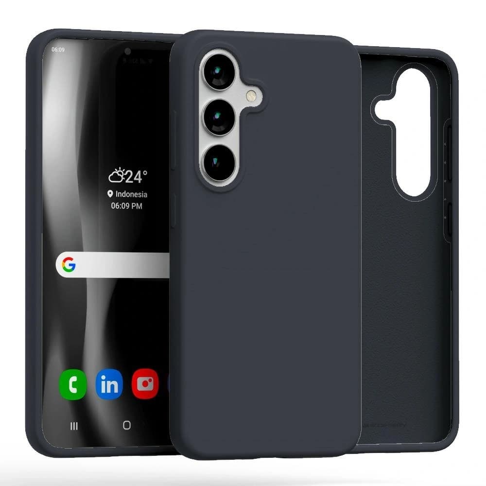 Mercury Silicone Case Samsung Galaxy S25 navy blue - 1