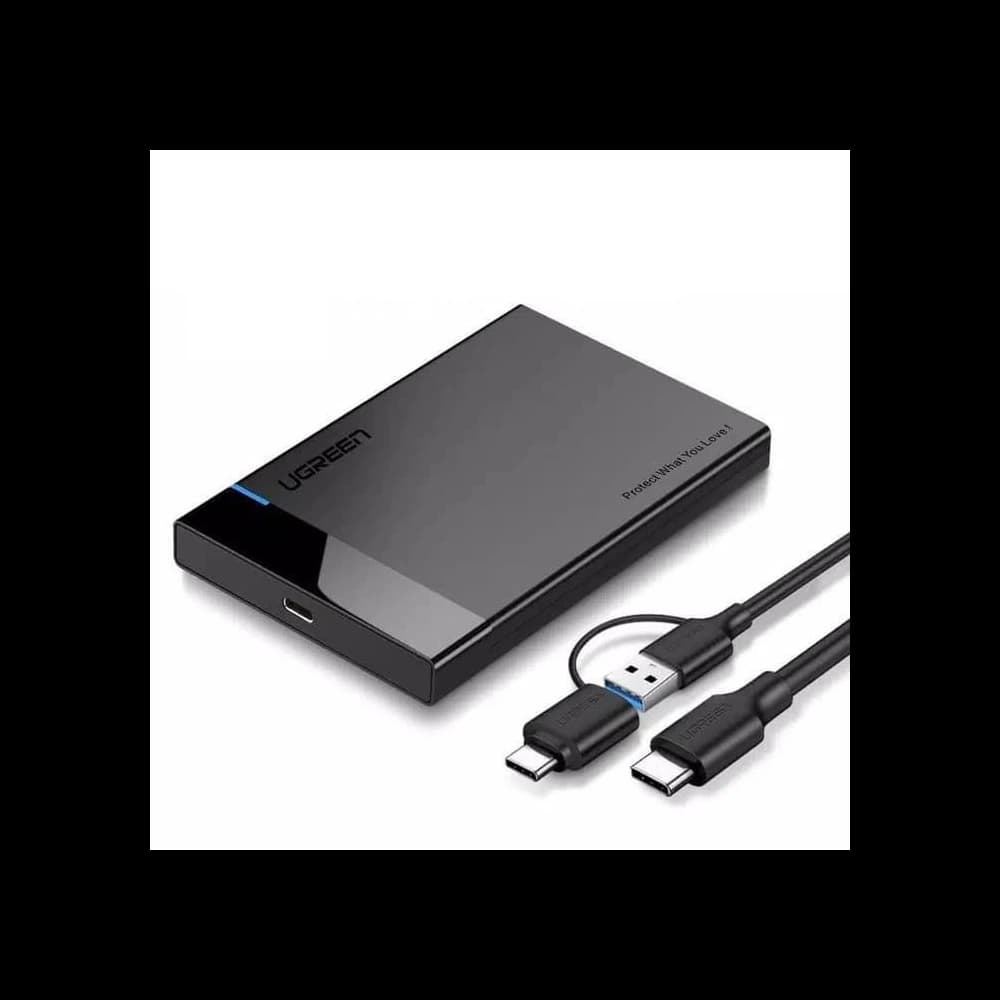UGREEN US221 SATA External Drive Enclosure HDD 2,5", USB 3.0 + USB-C to USB-C 3.1 - 1