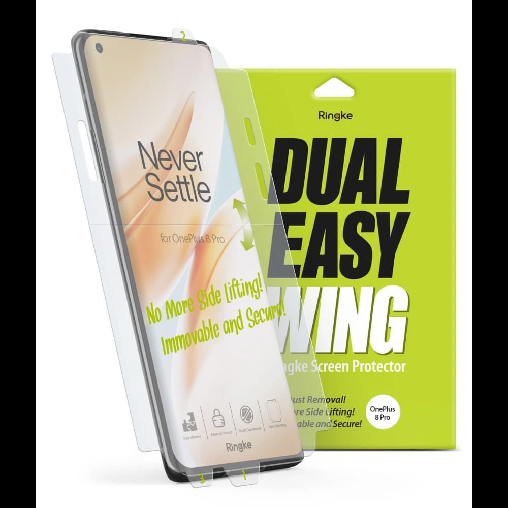 Ringke OnePlus Hydrogel-Folie Dual Easy Wing Full Cover 8 Pro [2 PACK] - 1
