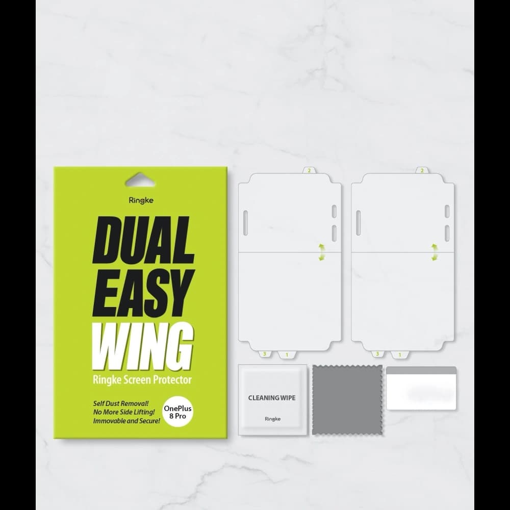 Ringke OnePlus Hydrogel-Folie Dual Easy Wing Full Cover 8 Pro [2 PACK] - 12