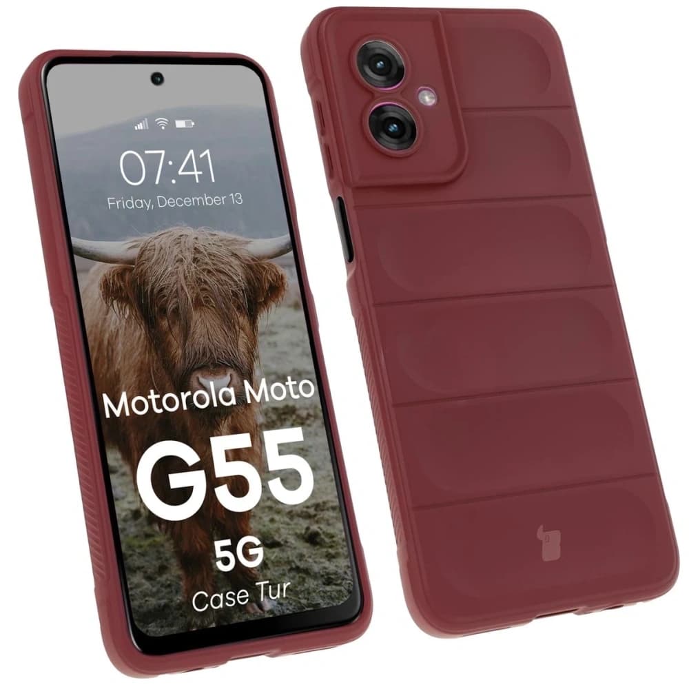 Bizon Case Tur Motorola Moto G55 5G burgundy - 1