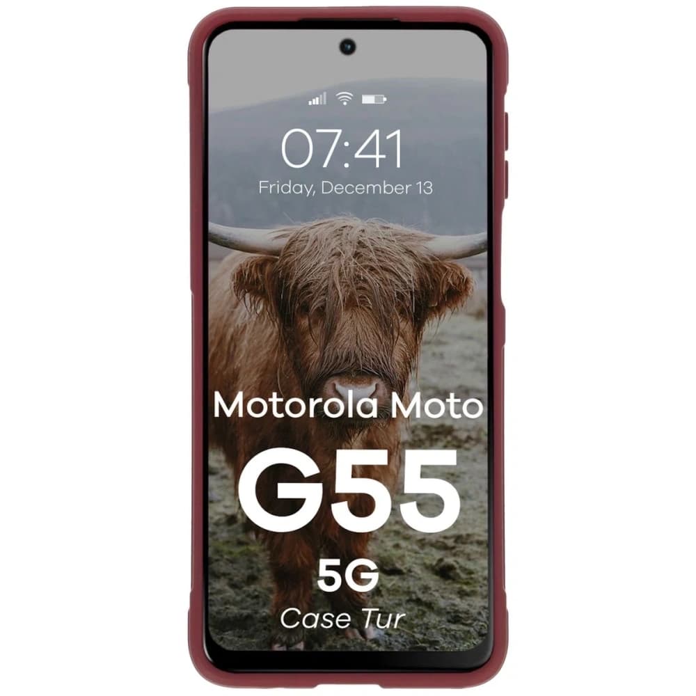 Bizon Case Tur Motorola Moto G55 5G burgundy - 5