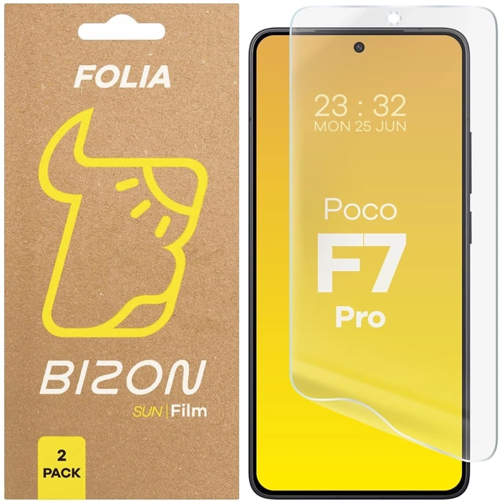 Bizon Glasfolie Sonne Xiaomi Poco F7 Pro [2 PACK] - 1