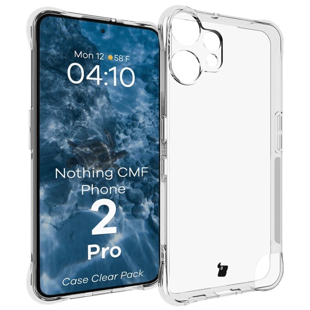 Bizon Case Clear Pack case + 2x screen film Nothing CMF Phone 2 Pro - 3