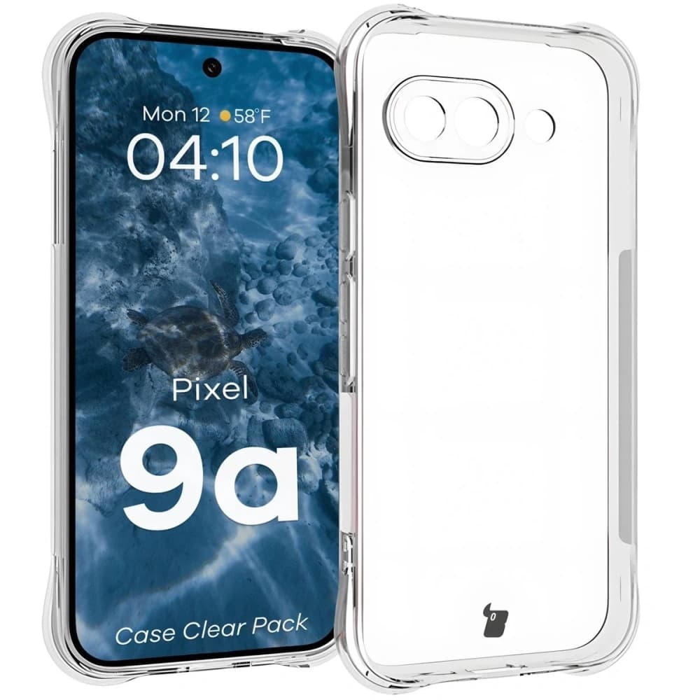Bizon Case Clear Pack case + 2x screen film Google Pixel 9a - 3