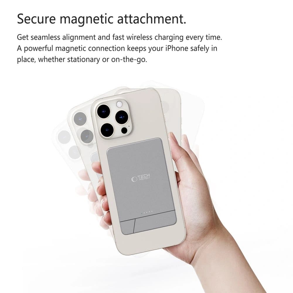 Tech-Protect PB14 LifeMag MagSafe Power Bank 5000mAh Space Grey - 6