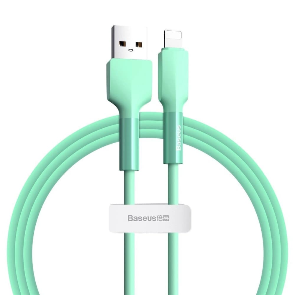 Baseus Lightning USB-Kabel Silica Gel, 2.4A, 1m (grün) - 1