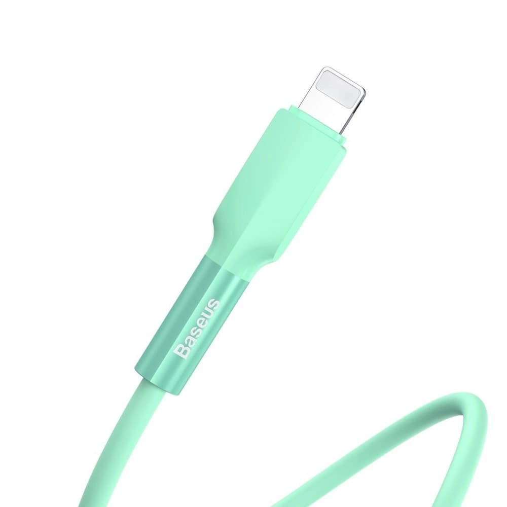 Baseus Lightning USB-Kabel Silica Gel, 2.4A, 1m (grün) - 2