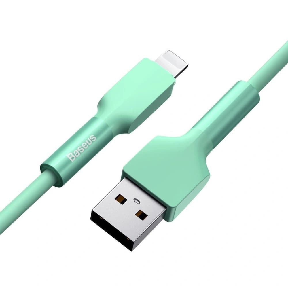 Baseus Lightning USB-Kabel Silica Gel, 2.4A, 1m (grün) - 3