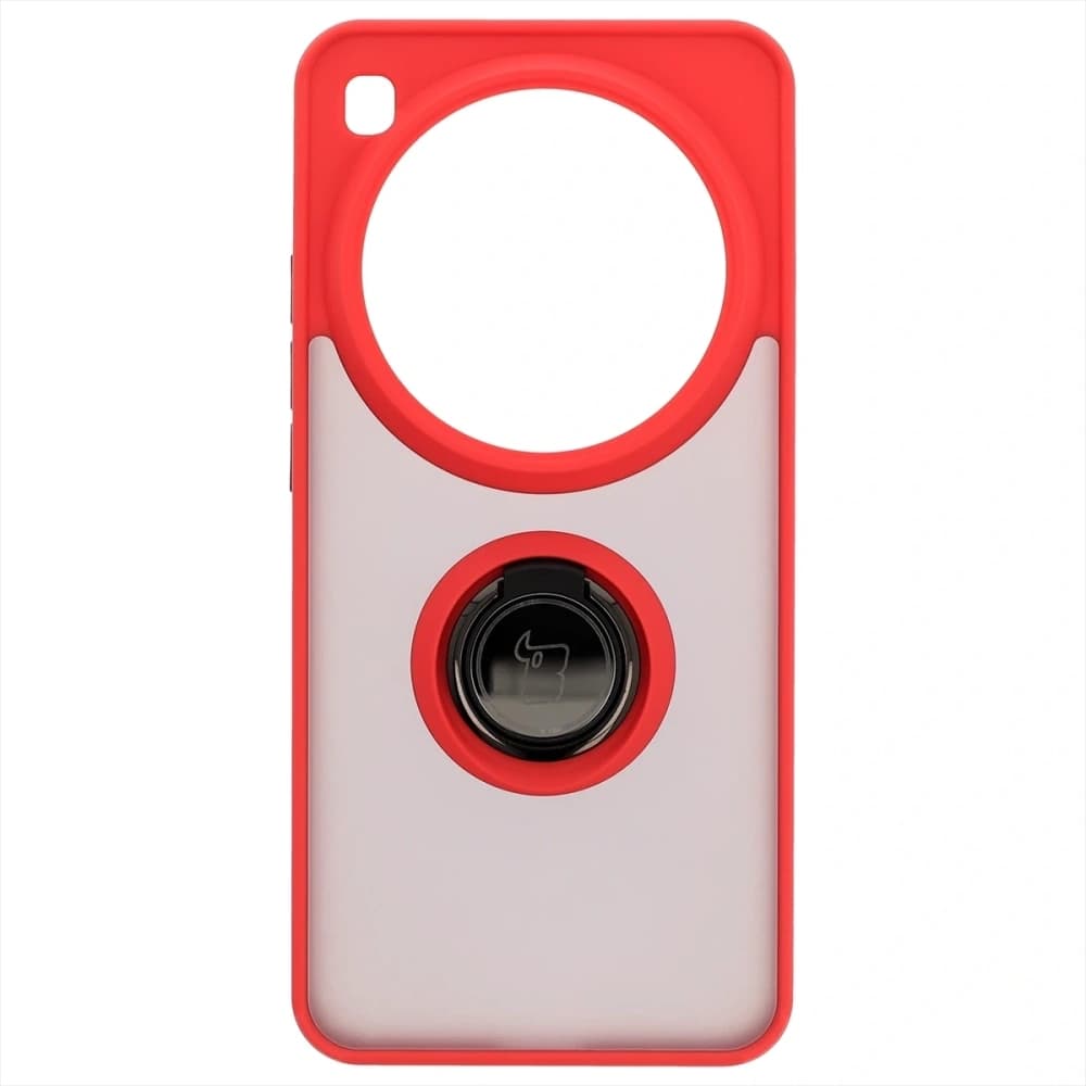 Bizon Case Hybrid Ring Xiaomi 15 Ultra smoky with a red frame - 2