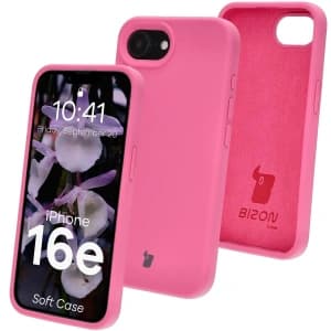 Silikonowe etui Bizon Soft Case do Apple iPhone 17e / 16e fuksja