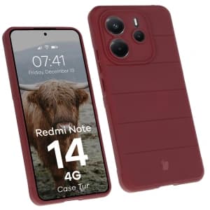 Bizon Case Tur Xiaomi Redmi Note 14 4G burgunderrot