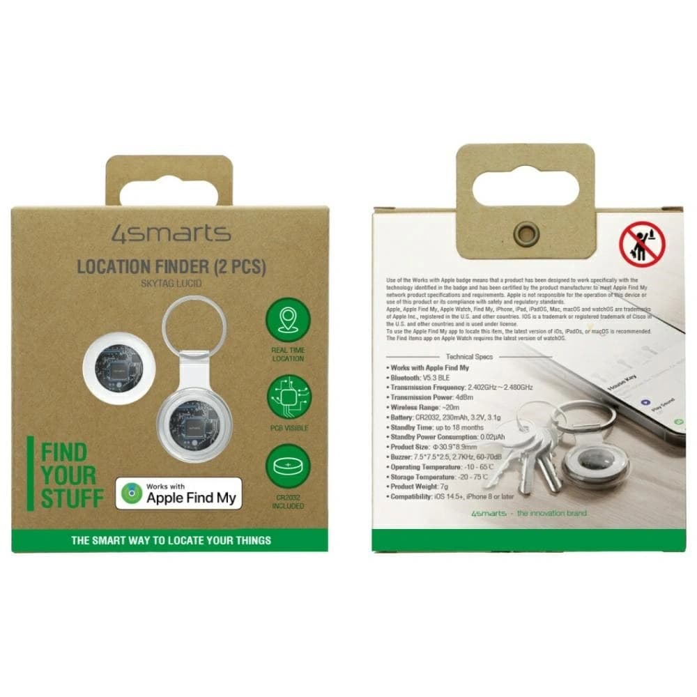 4smarts SkyTag Locator Weiß [2 PACK] - 7
