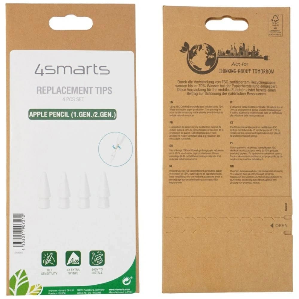 4smarts Interchangeable tips for Apple Pencil (1st and 2nd generation), Apple Pencil USB-C, 4smarts Pencil Pro 2 and 3 - 5