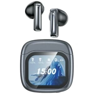 AWEI TP100 ENC Wireless In-Ear Headphones Bluetooth 5.4 TWS + Docking Station Black